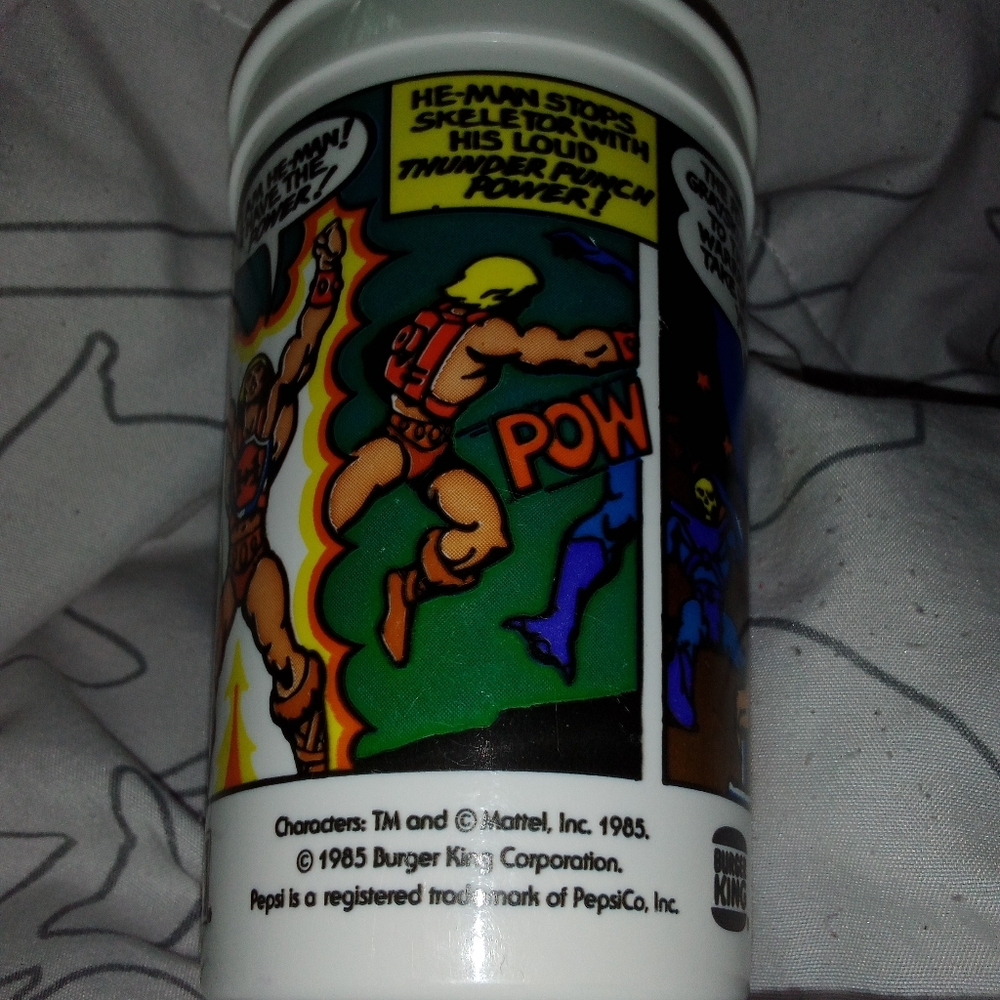 Masters Of The Universe 1985 He-Man Pepsi Burger King Comic Collector Cup - Picture 4 of 8